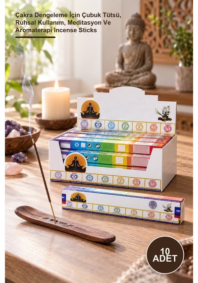 10 Adet 7 Chakra Tütsü Çakra Dengeleme İçin Çubuk Tütsü, Ruhsal Kullanım, Meditasyon Ve Aromaterapi Incense Sticks
