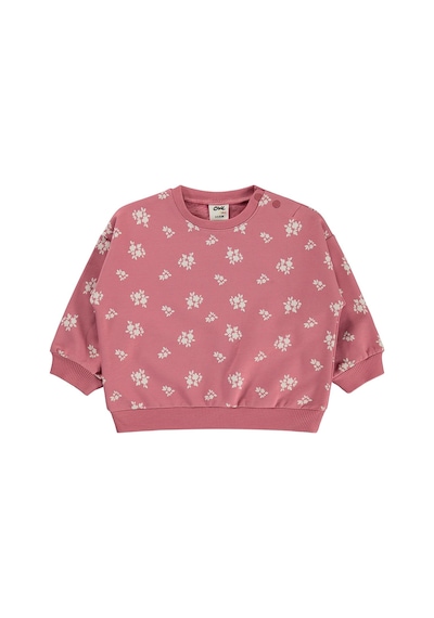Civil Baby Çiçek Empirme Basic 6-18 Ay Sweatshirt - Pembe GÜL KURUSU