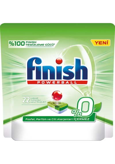 Finish %0 Hepsi Bir Arada Bulaşık Makinesi Deterjanı 22 Tablet