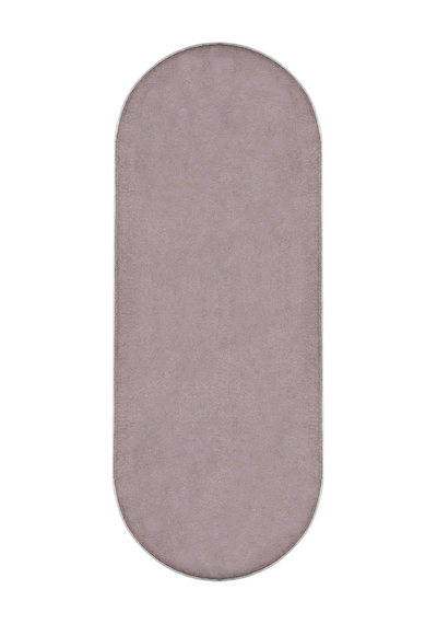 Vl Oval Comfort Ponpon Saçaklı Peluş Post Yolluk Kahverengi Oval Kahverengi Saçaksız