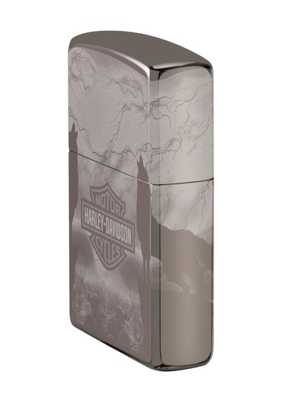 Zippo Harley Davidson Howling Wolves Dizayn Çakmak Füme