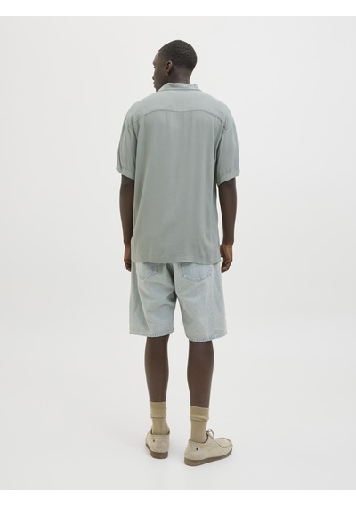 Jack & Jones Erkek Kısa Kollu Gömlek - Jeff - 12268443 Iceberg Green Çok Renkli