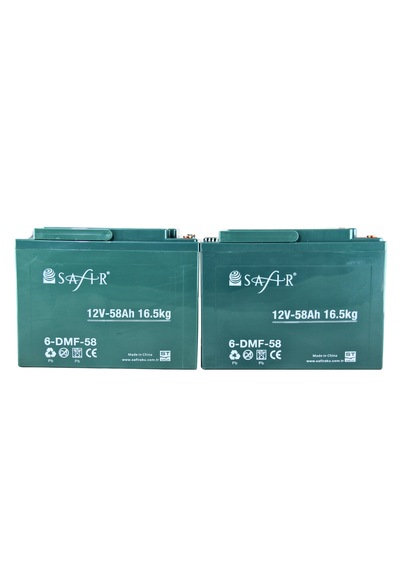 Safir Jel Akü 12 V - 58+ Ah 16.5kg 60 - 80 Ah Uyumlu - 2'li Set