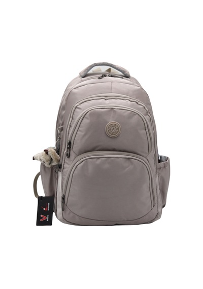 Özel Su İtici Kumaş Vizon Unisex Okul Çantası 34600