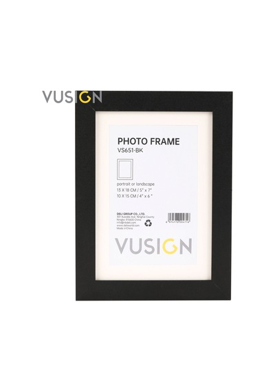 Vusıgn Vs651-bk Mdf Fotoğraf Çerçevesi 13x18 Cm Siyah Masaüstü Ve Duvar Askılı Çerçeve