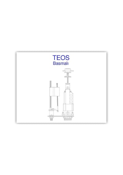 Visam Teos 614-001 Basmalı Sistem Rezervuar İç Takım Zeplin Flotörlü Beyaz