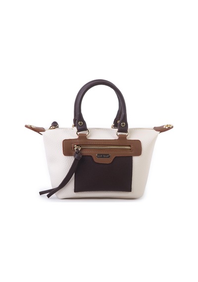 Nas Bag Kadın Mini El Ve Postacı Çantası Krem Kahve Taba Lopez
