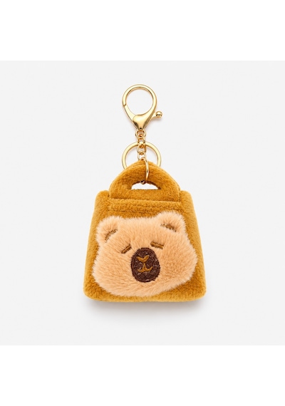 Kahverengi Peluş Capybara Mini Çanta Charmı Sevimli Çanta Aksesuarı
