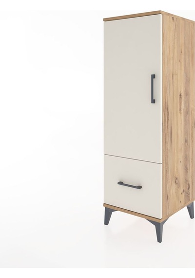 Hyperion Dolap Tek Raflı Tek Çekmeceli Tek Askılı 44x44x134 Çam-aytaşı Atlas Çam