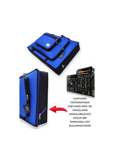 Xdj-rx3 Setup Için Uyumlu Çanta Soft Case Kılıf. Mavi.