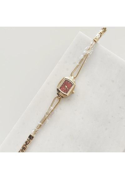 Lebel Gold Saat Bordo Çok Renkli