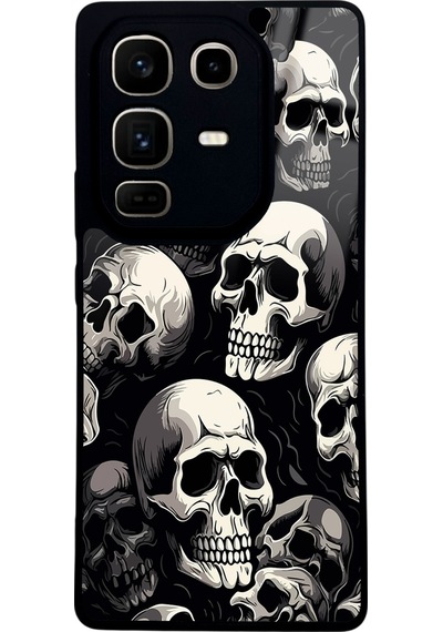 İnfinix Note 50 Pro Kuru Kafa Tasarımlı Glossy Telefon Kılıfı Çok Renkli