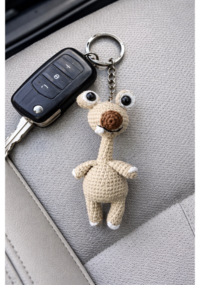 El Yapımı Amigurumi Sid Karakter Anahtarlık Sevimli Örgü Figür Araba Anahtarlığı & Çanta Aksesuar