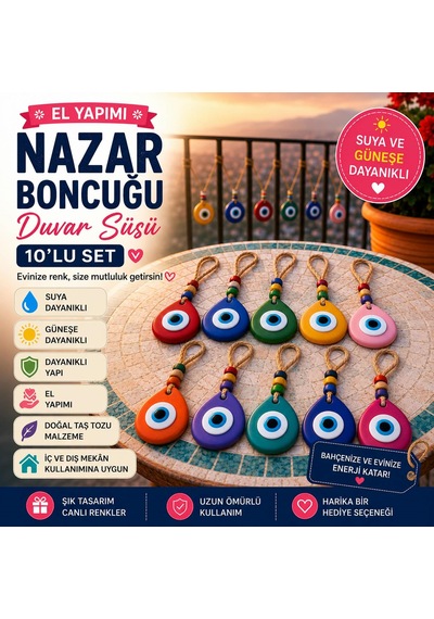 Nazar Boncuğu Bahçe Balkon Süsü