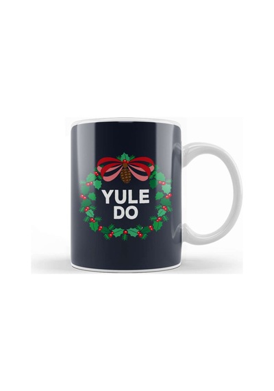 Christmas Yule Do Wreath Kupa Bardak Porselen Karışık