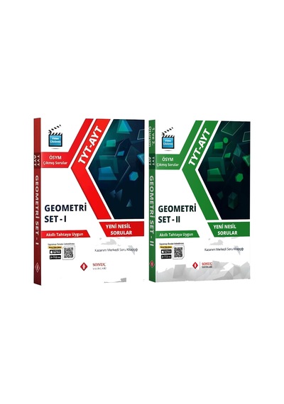 Sonuç Yayınları Tyt Ayt Geometri Set 1 Ve 2 Seti 2 Kitap
