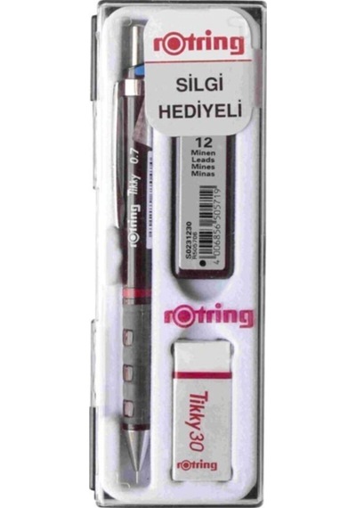 Bordo Tikky Versatil Kalem Silgi Ve Uç Set 0,7mm