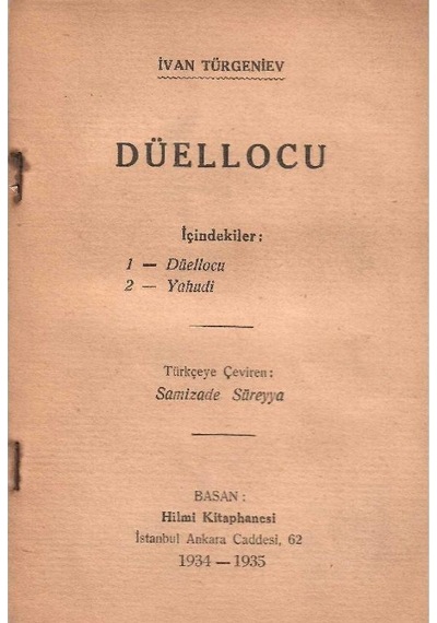 Düellocu - İvan Türgeniev 1.baskı