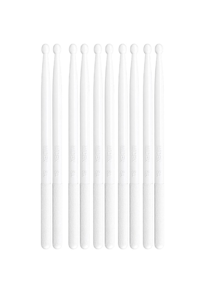 Midex Gfk-901wh-5x Pro 5a Profesyonel Kırılmaz Baget Fiber Karbon Drumsticks Beyaz Bateri Bageti 5 Çift