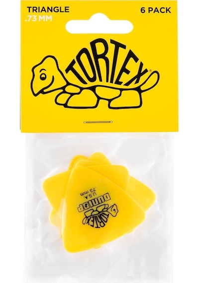 Jim Dunlop 431p.73 Tortex Triangle Yellow 6'lı Paket Pena 0.73 Mm