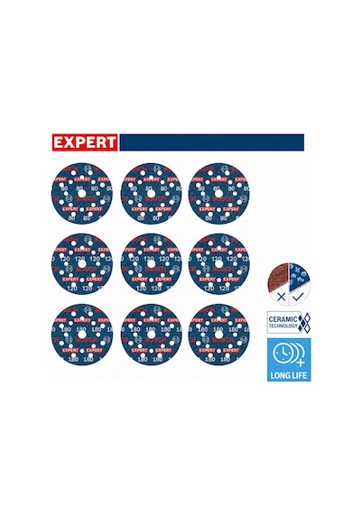 Bosch Expert O780 125 Mm 9'lu 80-180 Kum Cırtlı Folyo Zımpara Seti 2608902407