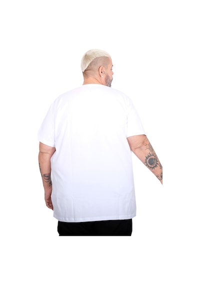 Mode Xl Büyük Beden Erkek Basic V Yaka T-shirt 20150 Beyaz Beyaz