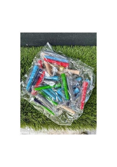 Renkli Plastik Sipsi-40 Adet