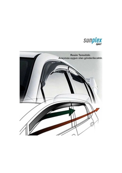Sunplex Byd Uyumlu Seal U 2024 Sonrası Chrome Style 4 Lü Set Kromlu Cam Rüzgarlığı Ön Ve Arka Parça
