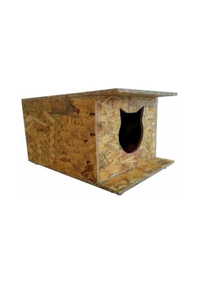 Dış Mekana Uygun Ahşap Kedi Evi 30 x 30 CM