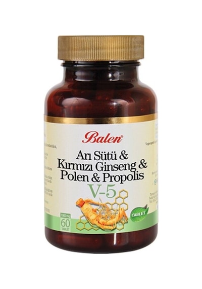 V5 Arı Sütü& Ginseng& Polen& Propolis Tablet 1015 Mg 60