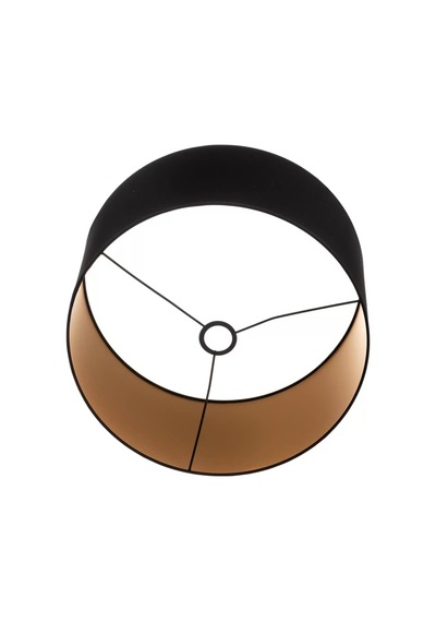 Levaillant Siyah Lambader Şapka & Başlık - İçi Gold Kaplama, 45 Cm Çap, 26 Cm Yükseklik - Özel Üretim & Kusursu Diğer