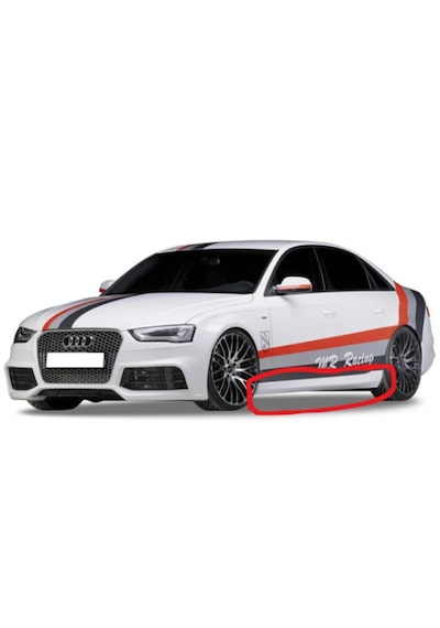 Audi A4 B8 2008 - 2012 Rs4 Yan Marşpiyel Seti Boyasız
