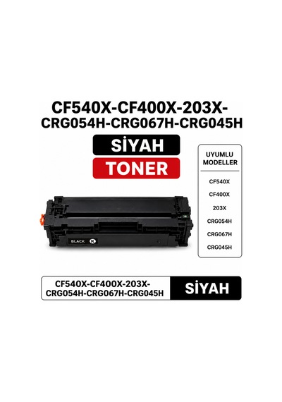 Cf540x-cf400x-203x-crg054h-crg067h-crg045h Siyah