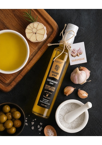 Badavut Sarımsaklısı Sarımsak Çeşnili Sızma Zeytinyağı - 250 Ml