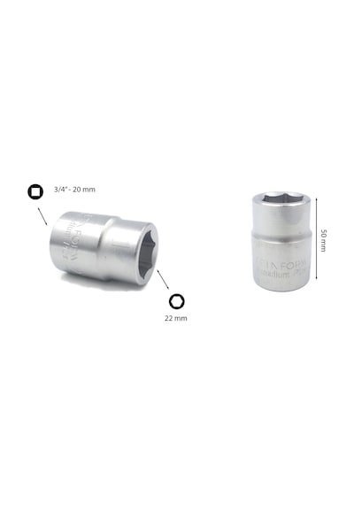 Ceta Form 22 mm 3/4” 6 Köşe Lokma Anahtar C32-H22