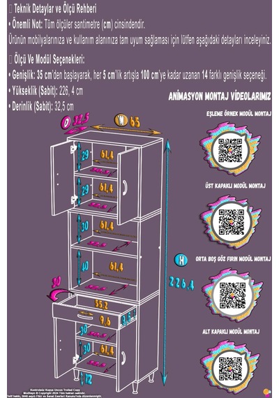 Bengi 65 Cm Organizer Fırın Dolabı - Kahve Makinası Mutfak Robotu Standı Çok Amaçlı 65x226x32 Cm Beyaz Bengi 65 Cm Organizer Fırın Dolabı - Kahve Makinası Mutfak Robotu Standı Çok Amaçlı 65x226x32 Cm Beyaz
