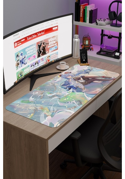 Ganyu Genshin Impact Anime Gacha V5 - 90x40 Xxl Gaming Mouse Pad Fare Altlığı
