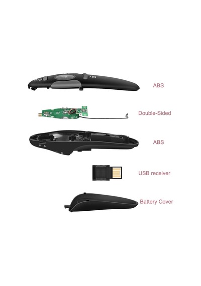 AoGo Presenter Laser Pointer 2.4 Ghz USB Wireless Lazerli Sunum Kumandası