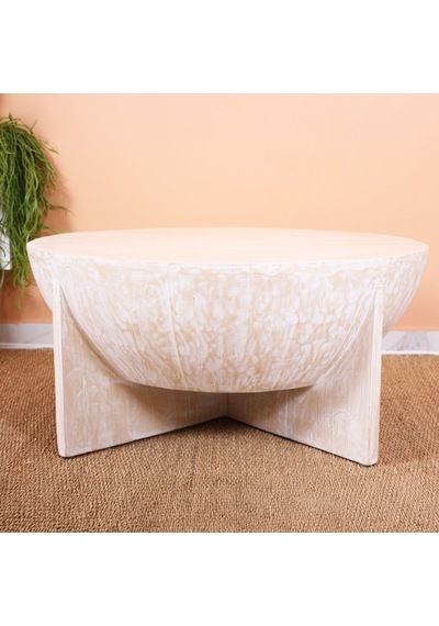 Etsuko El Yapımı Teak Wood Coffee Table Sehpa 90x42 Cm Beyaz Etsuko El Yapımı Teak Wood Coffee Table Sehpa 90x42 Cm Beyaz