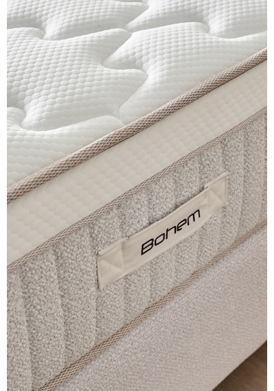 Bohem Plus Ortopedik Çift Kişilik Yatak Destek Süngeri Ve Thermofelt Teknolojisi Ekru
