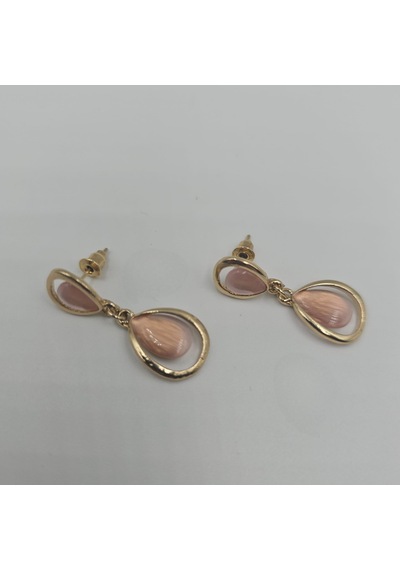 Pembe 60's Vintage Küpe Pembe