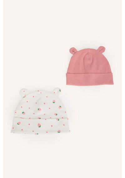 Defacto %100 Pamuk Desenli 2li Penye Bere Kız Bebek I1091a526wnpn300 Pembe-pn300