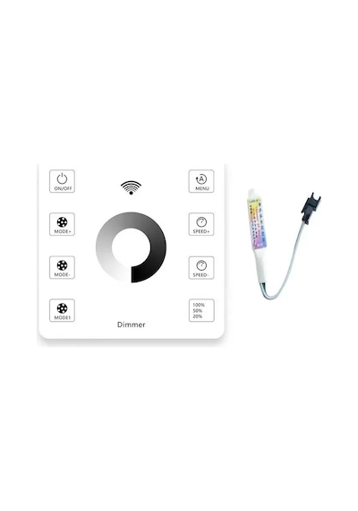 Tek Renk Piksel Şerit Kontrol Cihazı Dokunmatik Panel Kablosuz Anahtar Uzaktan Kumanda 15metre Beyaz Ktf-pc028 4 Kanal 12/24v Diğer