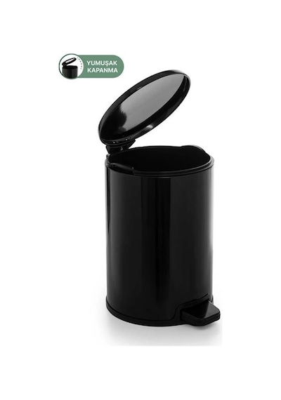Cigo Pedallı Çöp Kovası 12 Lt Siyah-7453