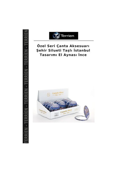 Özel Seri Çanta Aksesuarı Şehir Silueti Taşlı İstanbul Tasarımı El Aynası İnce Diğer