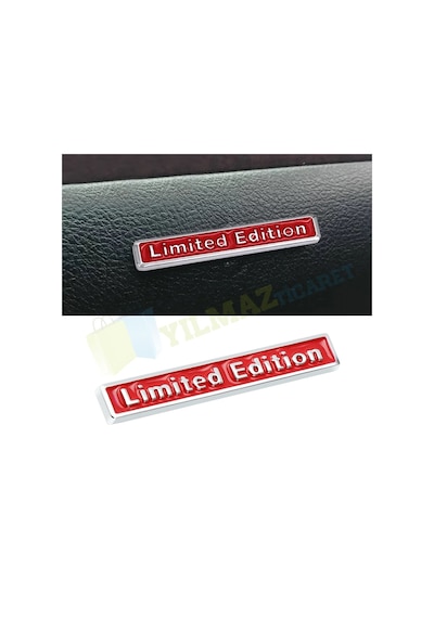 Limited Edition Torpido Bagaj Logo Amblem 3D Metal Paslanmaz Kırmızı