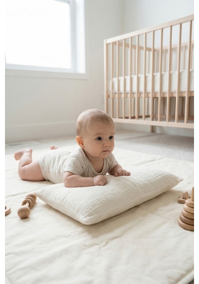 Çift Katlı Müslin Çocuk Yastık Kılıfı %100 Pamuk 35x45 cm 2’li Bebek Çocuk Kılıf Seti Ekru
