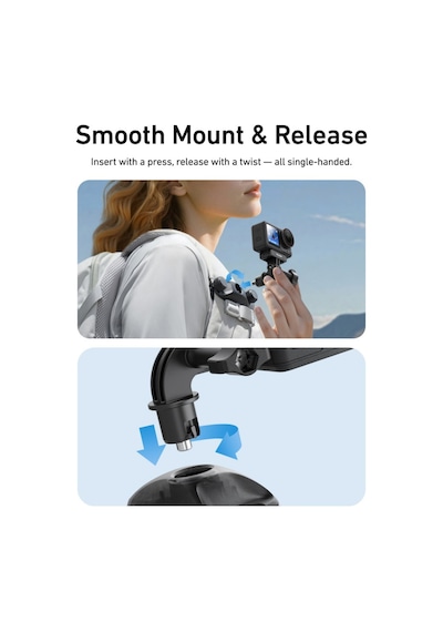 Telesın Aksiyon Kameralar Için Sırt Çantası Montaj Kiti Djı, Insta360, Gopro Uyumlu Diğer