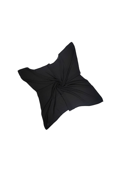 Mim Eşarp Mısırlı Eşarpları Aerobin Jazz Caz Eşarp 120x120 Cm Siyah