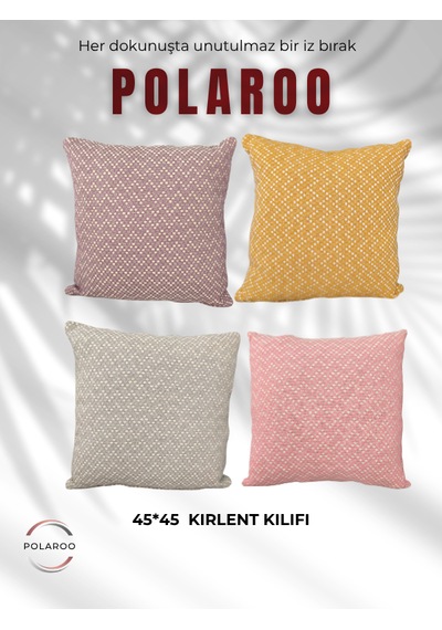 4lü Kırlent Kılıfı 45 45 Lila-pembe-gri-sarı Sarı-lila-gri-pembe